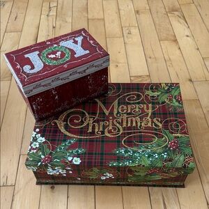 Festive Holiday Gift Boxes Set